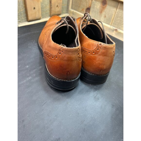 Stacy Adams Mens Tan Leather Oxford Cap Toe Dress Shoes Size 12 main image 5
